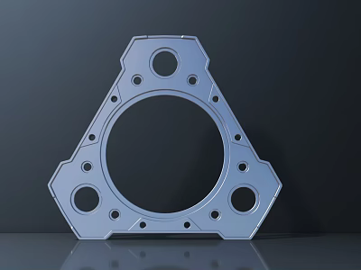 Geometric Door Arch With Transparent Material And Multiple Holes On Grey Background 3d model