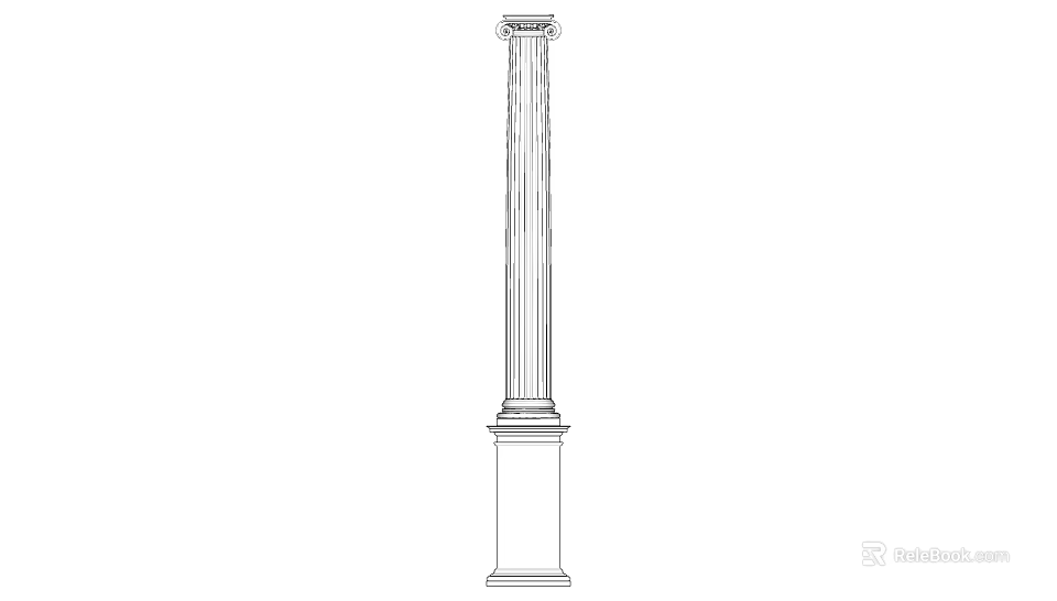 Classical Roman Column Architectural Design Featuring Traditional Style and Ornate Details 3d model 