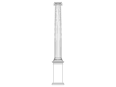 Classical Roman Column Architectural Design Featuring Traditional Style and Ornate Details 3d model