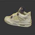White And Blue Stylish Sneakers With Logo Accents And Air Cushion Midsole Design