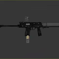 Detailed Modern Tactical Rifle Design with Scope Rail System and Suppressor