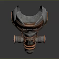 Steampunk Style Gas Mask With Leather Accents And Metal Mechanical Lenses
