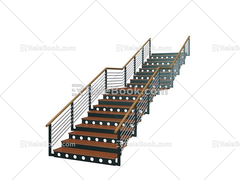 Stairs Rotating Stairs Glass Stairs Solid Wood Stairs Creative Stairs Stairs 3d model