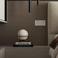 Modern Bedroom Interior Design With Beige Bed Decorative Pillows Nightstand Pendant Lights Desk And Chair