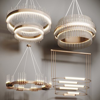 Light Luxury Crystal Chandelier 3d model