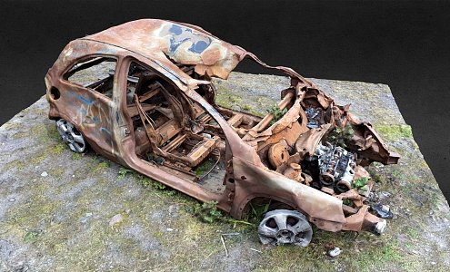 The Burned Car 3d model