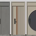 Modern security door entry door 3d model