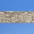 Traditional Chinese Relief Carving Decorative Panel with Figures Buildings and Trees
