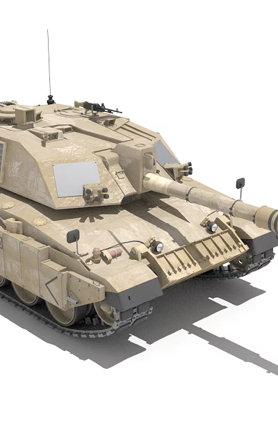 Modern Armored Sand Colored Military Tank With Long Cannon Tracks And Antennas 3d model Modern Armored Sand Colored Military Tank With Long Cannon Tracks And Antennas 3d model