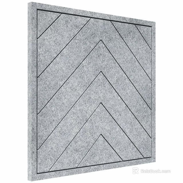 Gray Two Seater Sofa with Herringbone Pattern Design and Comfortable Upholstery 3d model