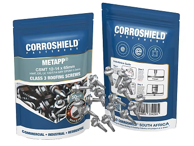 Corroshield Metapp CBM11216 Glass Screws Class 3 1000HR Commercial Industrial Agricultural South Africa 3d model
