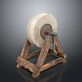 Traditional Hand Cranked Stone Grinding Tool For Art Paint Pigment Preparation