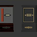 Classical Chest of Drawers With Two Tone Design Gold Accents and Ornate Carvings