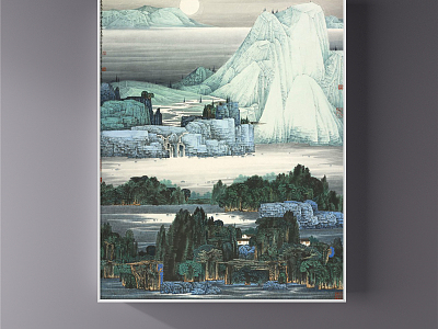 chinese landscape painting model