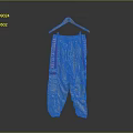 Gray Sports Pants With Red Side Stripes Hanging On Wooden Hanger For Daily Wear