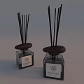 Luxe Scents Reed Diffuser Fragrance Cosmetics Square Bottle Black Cap Design