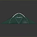 Green Husky Outdoor Camping Tent With White Support Poles And Mesh Design
