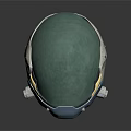 Tactical Military Helmet With Durable Metal Construction And Green Silver Design For Combat Gear
