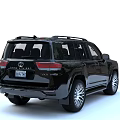 Black Toyota SUV Featuring Modern Design Sleek Exterior And Large Alloy Wheels