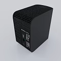 Sleek Black Speaker with LED Indicator and High Quality Audio Performance 3d model