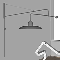 Modern Adjustable Metal Arm Wall Lamp With Sleek Design On Neutral Interior Wall