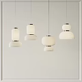 Modern Minimalist White Pendant Lights Hanging Design for Interior Decor 3d model