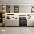 Modern Kitchen Interior With Island Counter Cabinets Appliances And Sleek Design