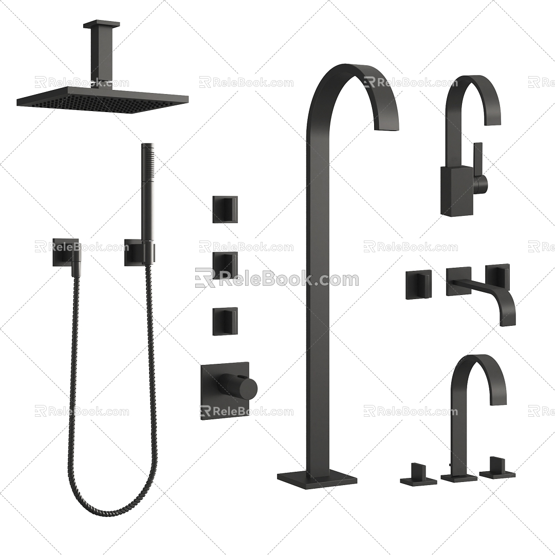 Bathroom Hardware Faucet Faucet Shower Shower Hardware 3d model