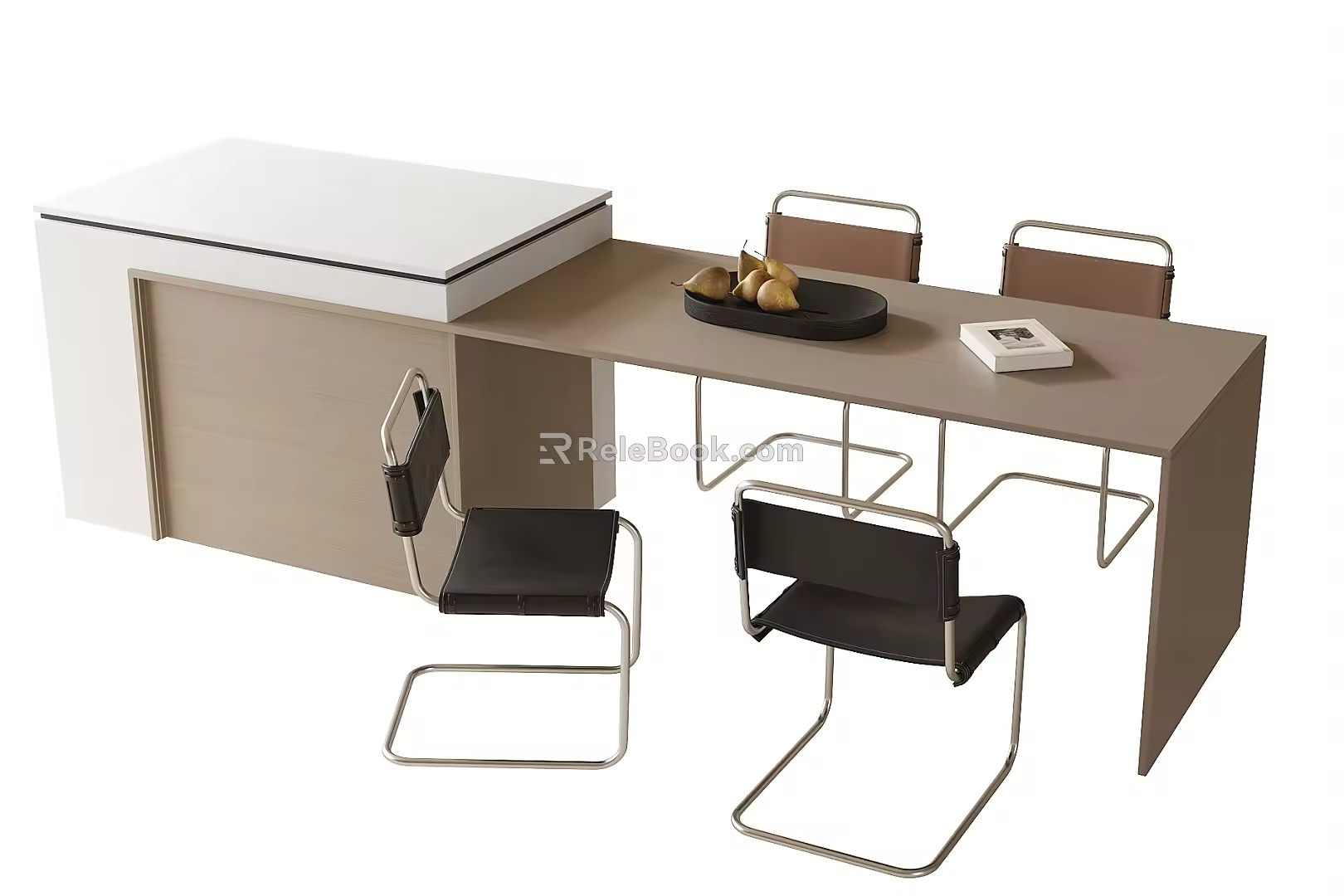Modern Dining Table and Chair Combination Dining Table Dining Chair Single Chair 3d model