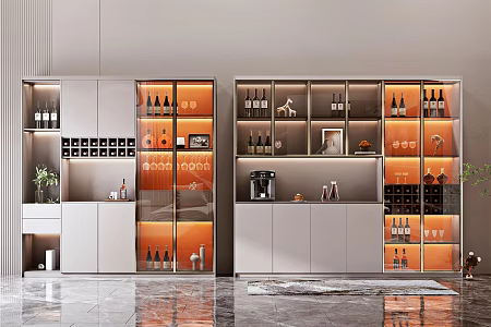Modern Wine Cabinet 3d model