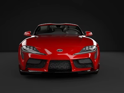 Red Toyota Sports Car Front View With Sleek Body Design And Headlights 3d model Red Toyota Sports Car Front View With Sleek Body Design And Headlights 3d model