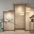 new chinese style screen 3d model