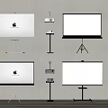 Mobile Projection Curtain Projector Combination Projector Projection Curtain Projection Equipment Projection Curtain Bracket 3d model