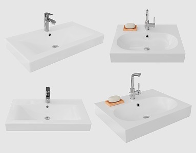 Modern wash basin wash station 3d model