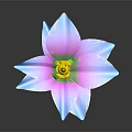 Decorative Ornament Combination For Home Decor With Purple Blue Gradient Flower And Green Stem