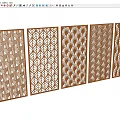 Decorative Room Dividers With Geometric Patterns And Gold Black Ornate Designs