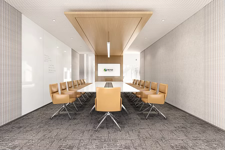 Modern Meeting Room Meeting Table and Chair 3d model