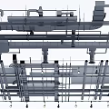 Structural Suspended Ceiling System With Metal Frames And Lighting Fixtures