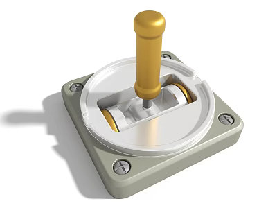 Industrial hard surface instrument panel controller push button switch industrial instrument gamepad 3d model