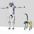 Smart Machines Humanoid Robot With Extended Arms And Quadruped Robot Design