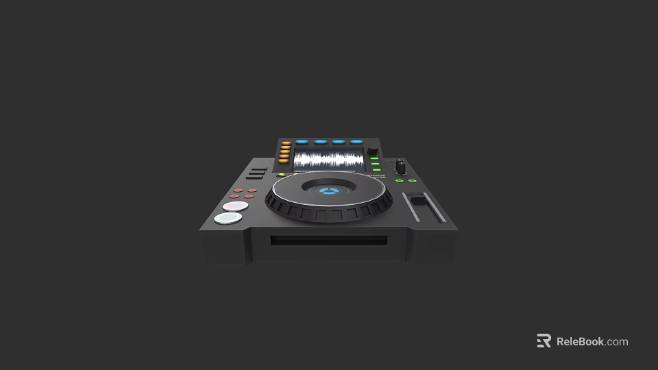 Professional Commercial DJ Equipment With Control Knobs Buttons And Display Screen 3d model 