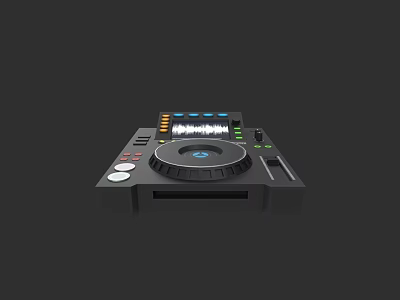 Professional Commercial DJ Equipment With Control Knobs Buttons And Display Screen 3d model