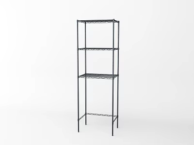 Metal Storage Shelf With Multiple Open Shelves Simple Design For Home 3d model