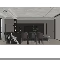 Modern Living Dining Room Interior With Large Sofa Dining Table And Natural Light