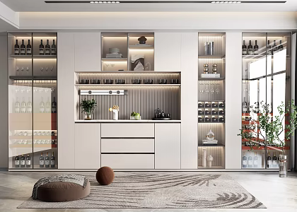 Modern Wine Cabinet 3d model