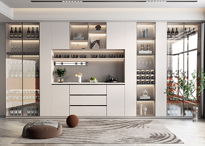 Modern Wine Cabinet 3d model