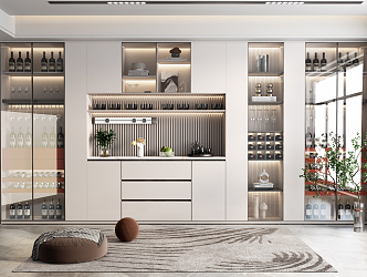 Modern Wine Cabinet 3d model