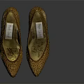 Women's Golden Leopard Print High Heels By Roger Vivier Elegant Fashion Footwear Design