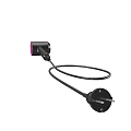 Stylish Hair Dryer with Purple Accent Black Body and Long Power Cord