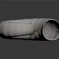 Nautilus Spiral Shell With White Color And Detailed Texture On Gray Background